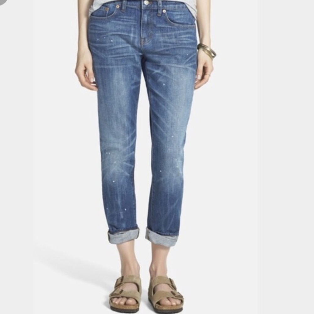 Madewell Slim Boyjeans Splatter Paint Wash…